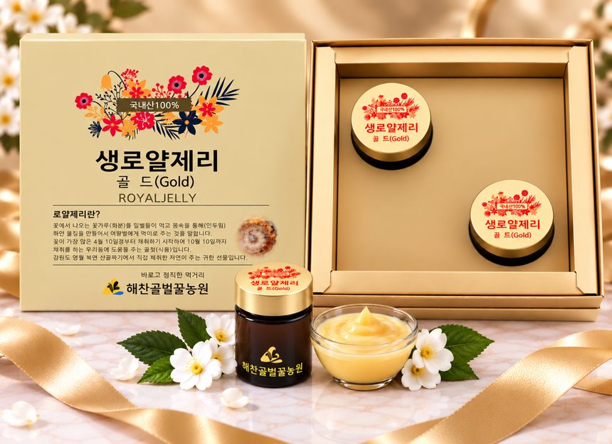 [국내산] 생로얄제리(골드) 50g x 2병(선물용 박스포장)