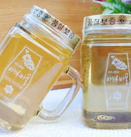 아카시아 핸들 컵꿀 550g (100%숙성생꿀)